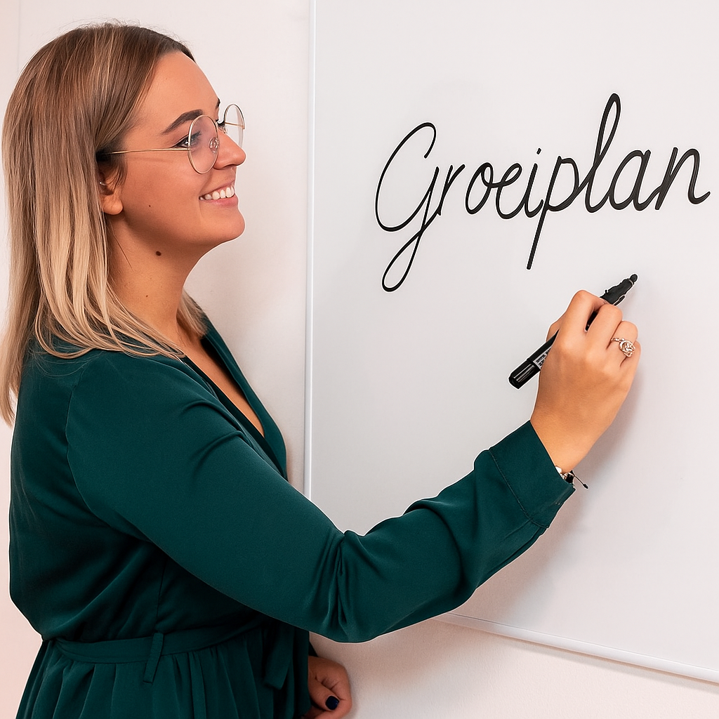Lizzy helpt bij het gratis groeiplan van Pixapop