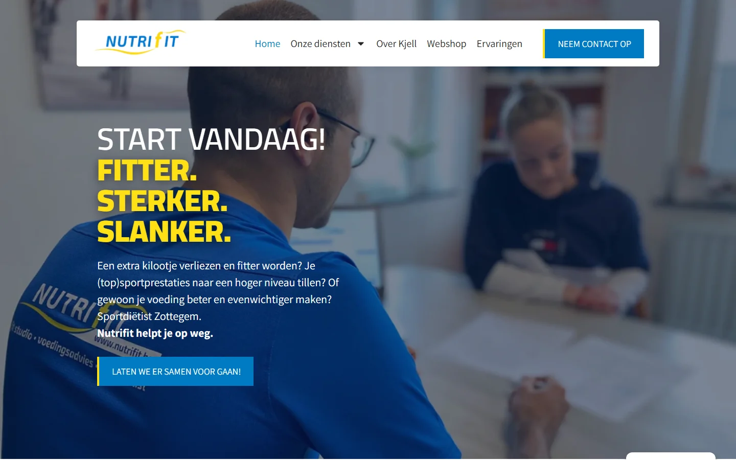 Websiteproject voor Nutrifit