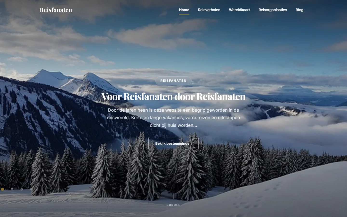 Websiteproject voor Reisfanaten